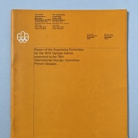 Report of the Organizing Committee (May 1975)